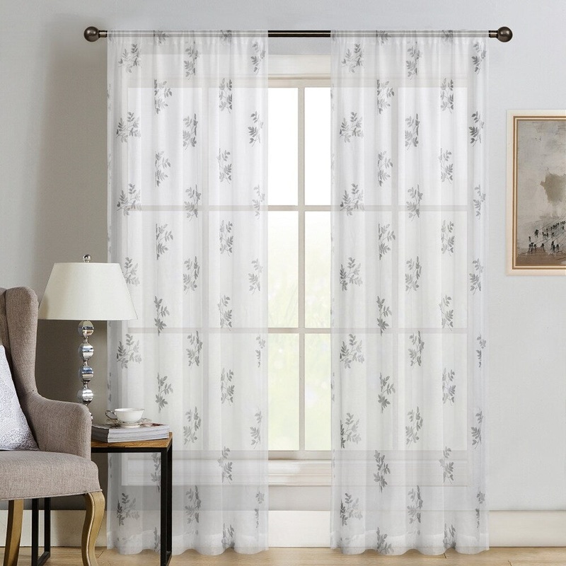 Silk+Home Luxury Light Filtering Rod Pocket Single Curtain Panel