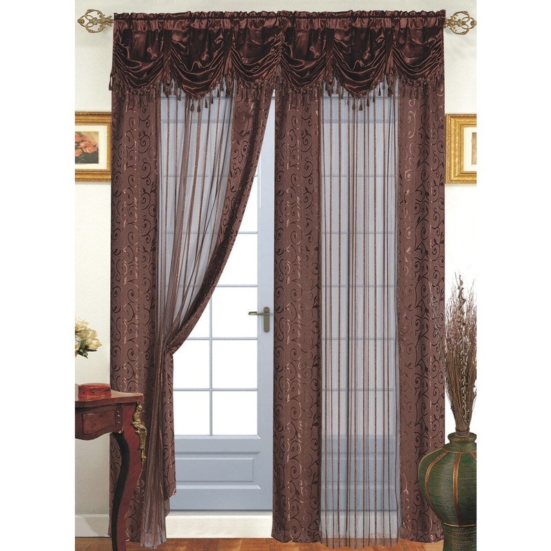 Tango Single Sheer Curtain Panel with Valance