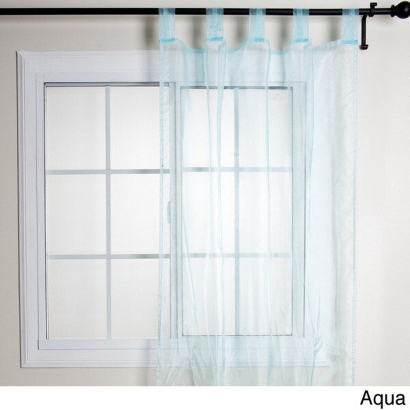 Tissue Organza Sheer Tab Top Curtain Panel