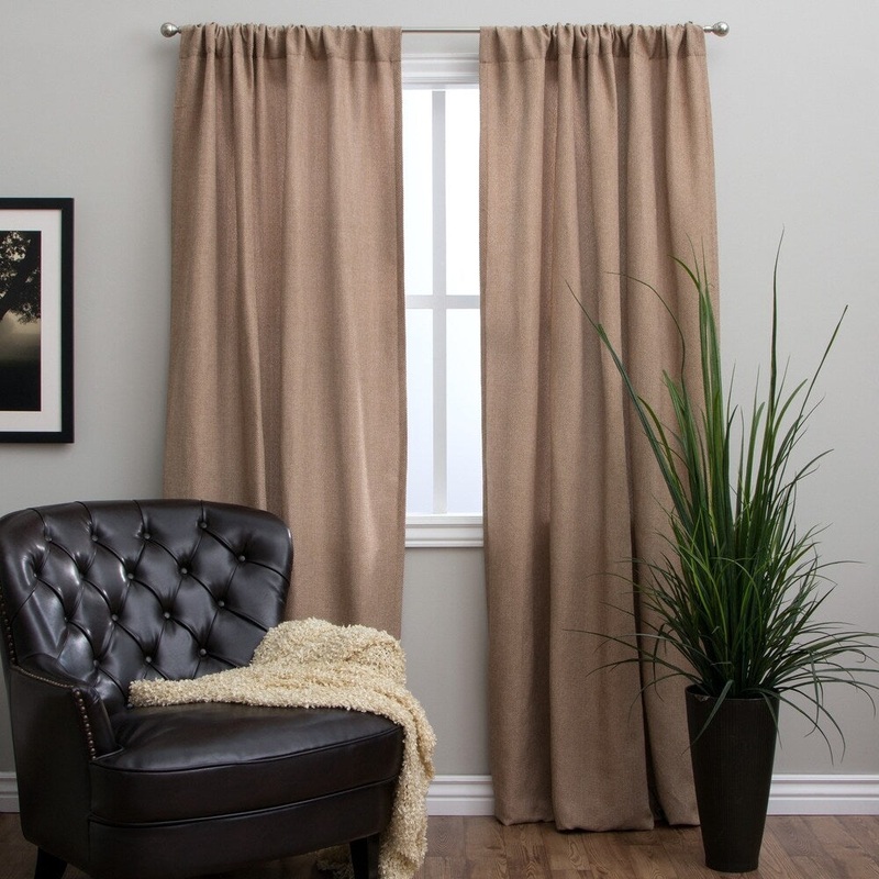Basket Weave 96-inch Curtain Panel - 50" x 96" - 50" x 96"