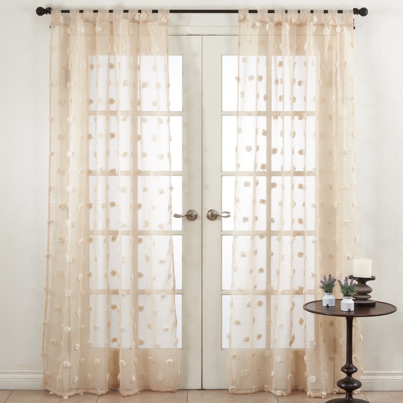 Saro Lifestyle Pom Pom Window Curtains