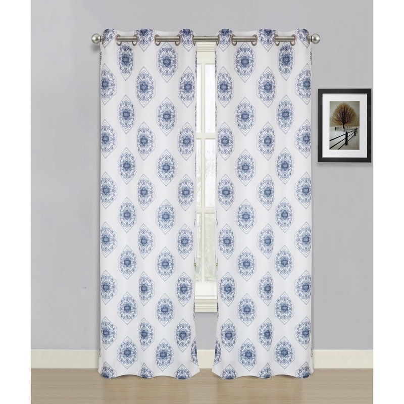 Tiffany Faux Linen Grommet Curtain Panel Pair