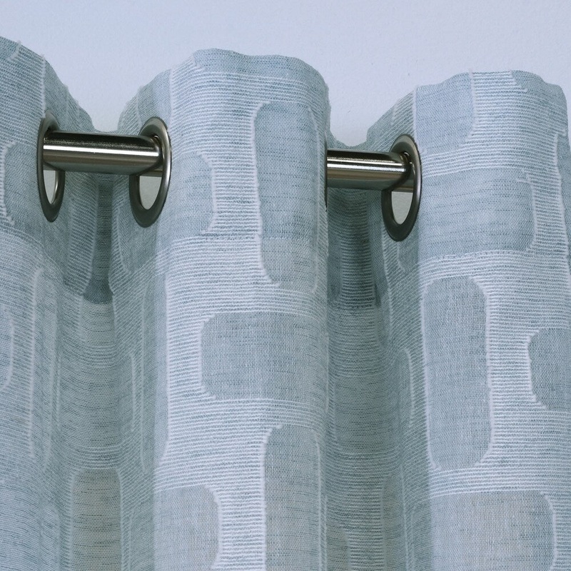 Voltaire geomtric semi sheer curtains