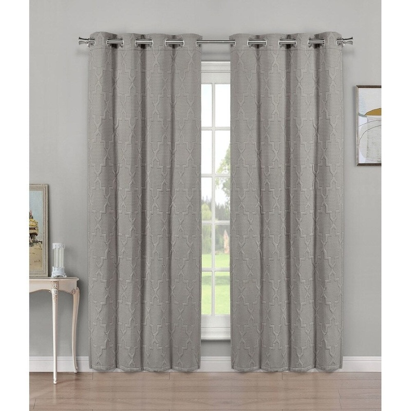 Brielle Casablanca Embroidered Single Curtain Panel