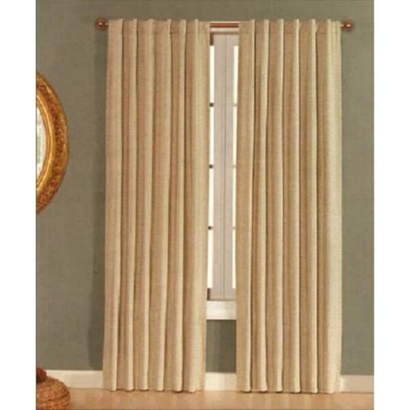 Brielle Home Manhattan 84-inch Ivory Curtain Panel Pair - 54 x 84