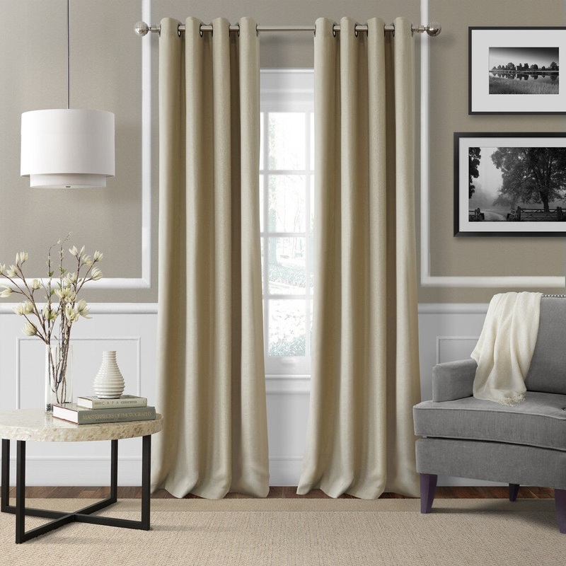 Elrene Essex Linen Blend Blackout Grommet Top Window Curtain Panel
