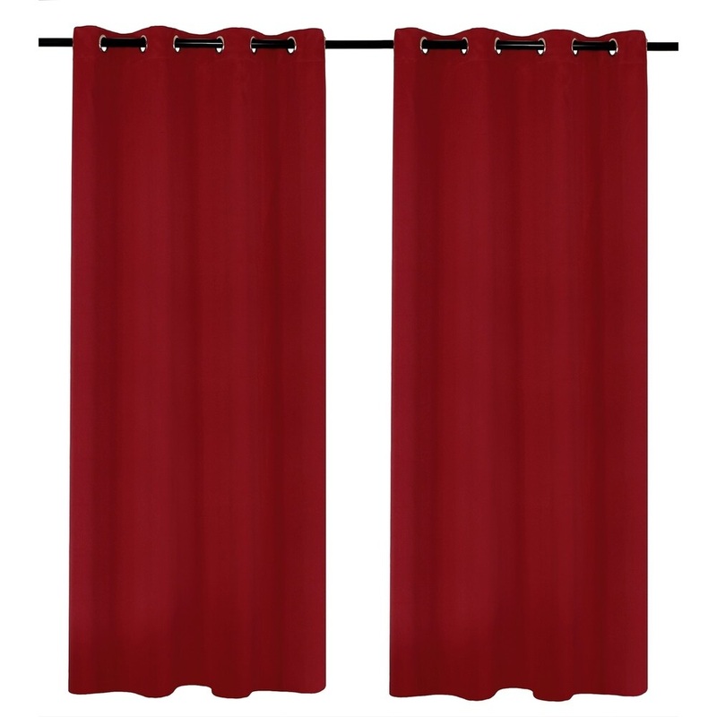 LJ Home Fashions Nightfall Light Reducing Privacy Curtain Panel Pair