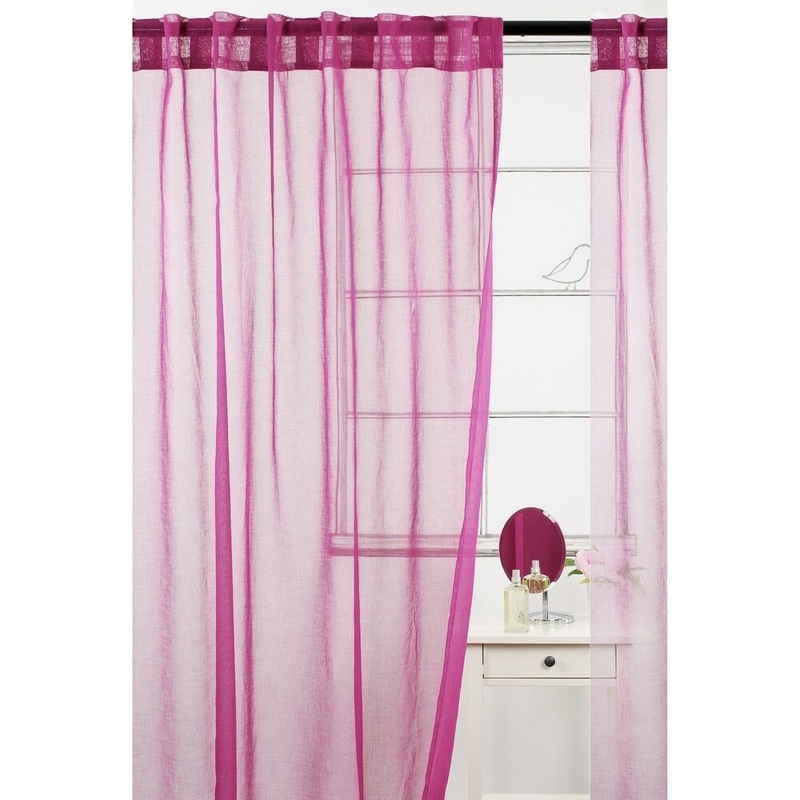LJ Home Fashions Wynne Sheer Rod Pocket Voile Curtain Panel Pair