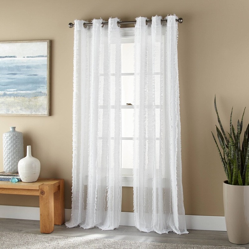 Semi-Sheer Grommet Curtain Panels - 37 x 84" - 37 x 84"