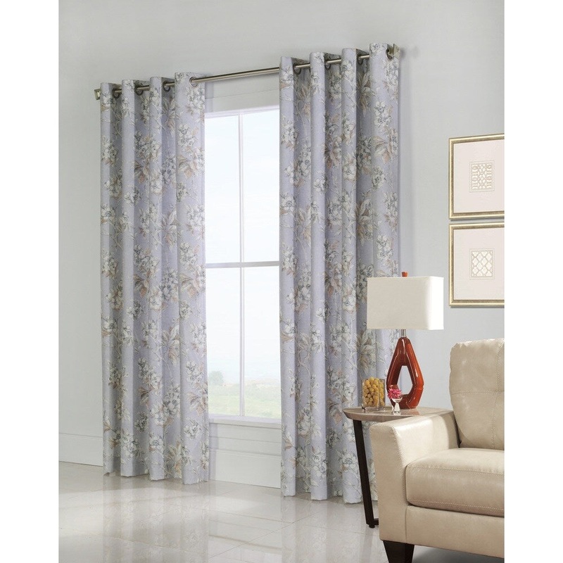The Gray Barn Cattail Hollow Floral Print Curtain Panel