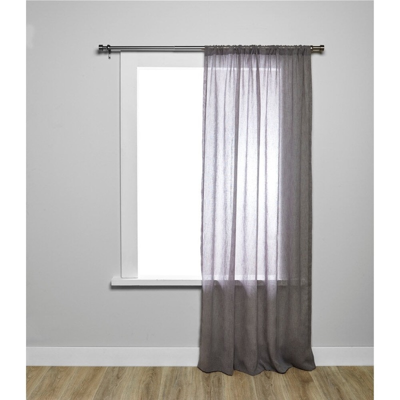 Umbra Holloway Linen-Look 84 Inch Single Curtain Panel - 54 x 84 - 54 x 84