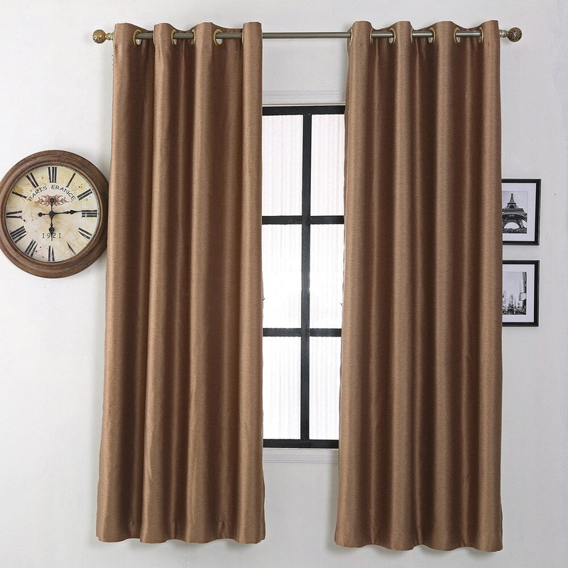 Utter Blackout Thermal Insulated Grommet Top Window Curtain Panel Pair