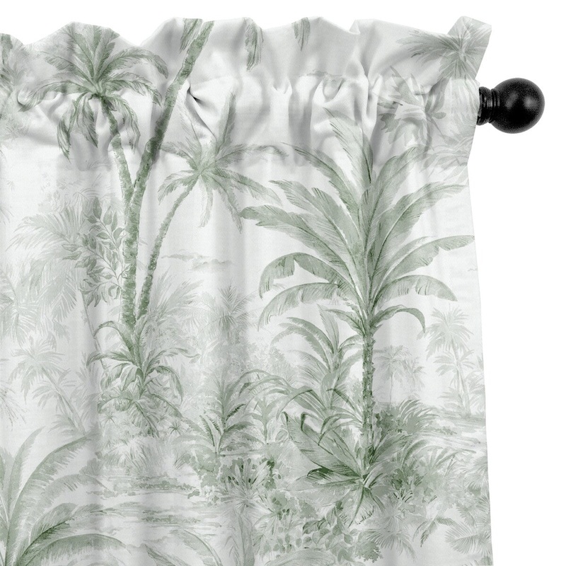 6ix Tailors Palmora Toile Sweet Grass Pole Top Drapery Panels Set of 2