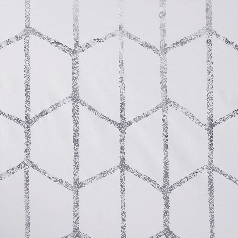 Total Blackout Metallic Print Grommet Top Curtain Panel(Only 1 Pc Panel)
