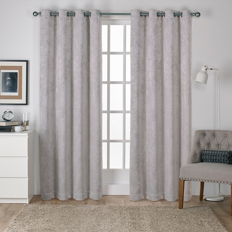 ATI Home Antique Shantung Blackout Grommet Top Curtain Panel Pair