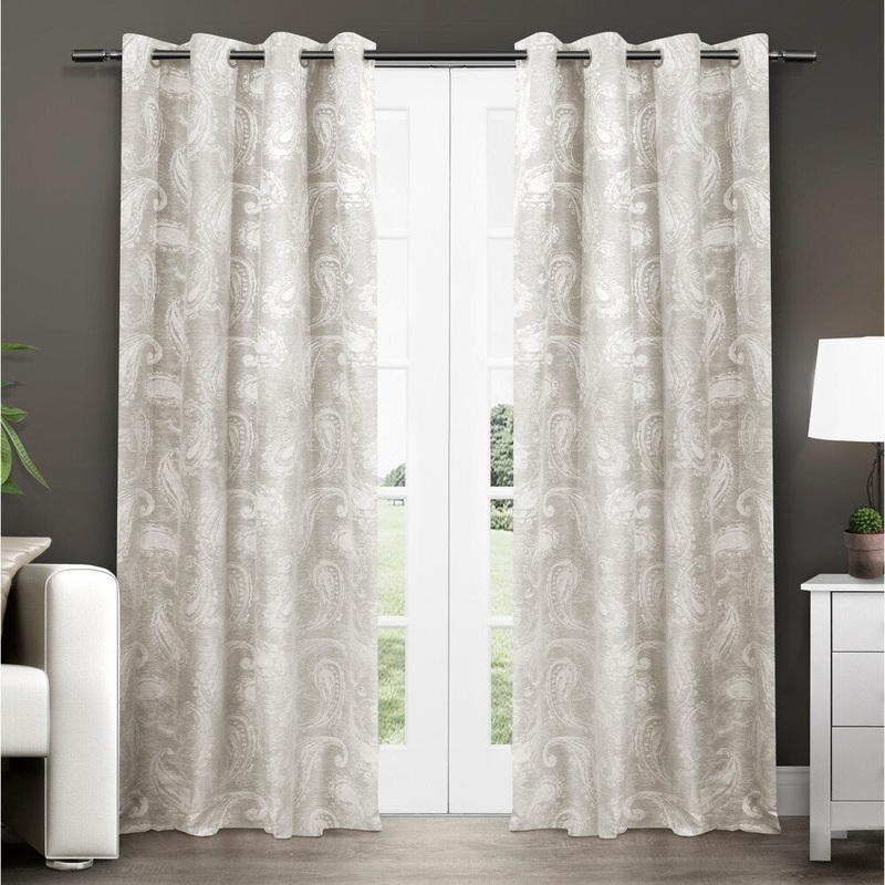 ATI Home Bangalore Paisley Thermal Curtain Panel Pair with Grommet Top - 54X84