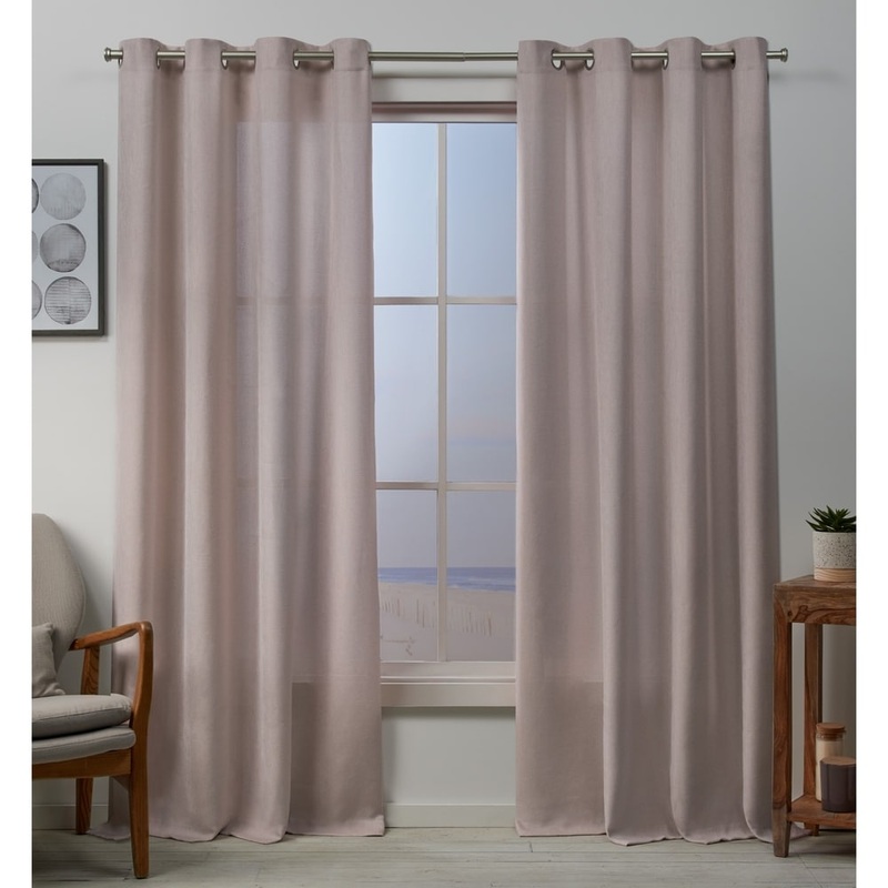 ATI Home Baxter Textured Basketweave Grommet Top Curtain Panel Pair