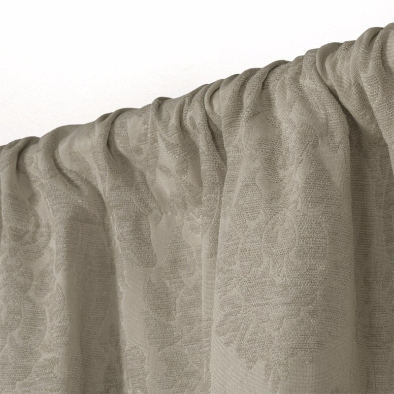 ATI Home Damask Woven Blackout Rod Pocket Top Curtain Panel Pair