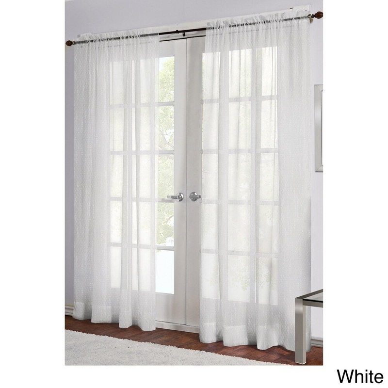 ATI Home Perth Sheer Rod Pocket Curtain Panel Pair
