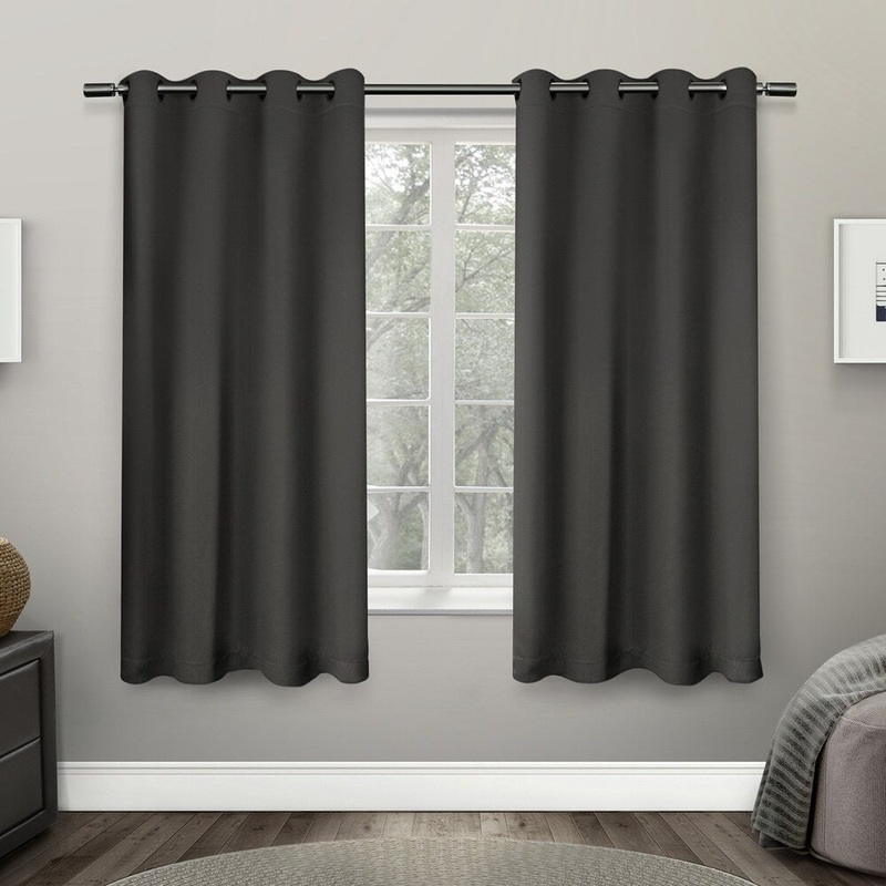 ATI Home Sateen Twill Woven Blackout Window Curtain Panel Pair