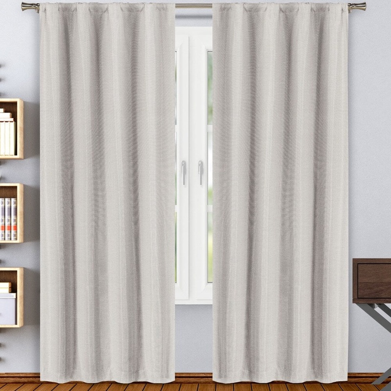 Beya Room Darkening Pole Top Window Curtain Panel Pair Set of Two