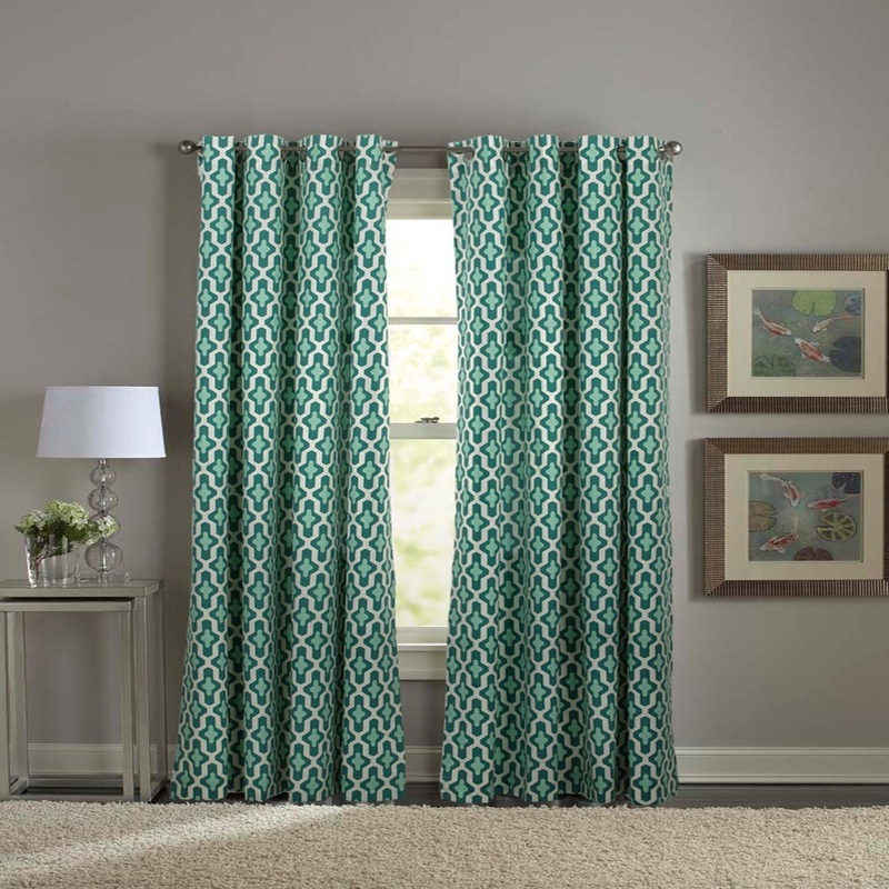 Tile Play Teal Drapes - 50 x 95