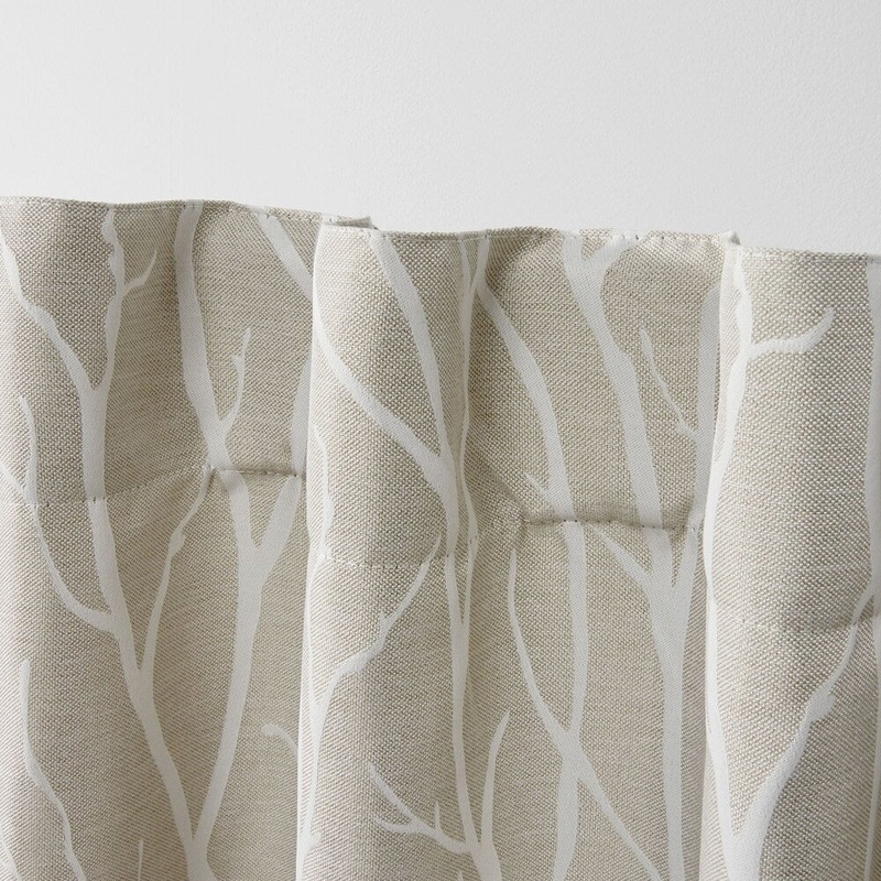 ATI Home Forest Hill Woven Hidden Tab Top Sheer Panel Pair
