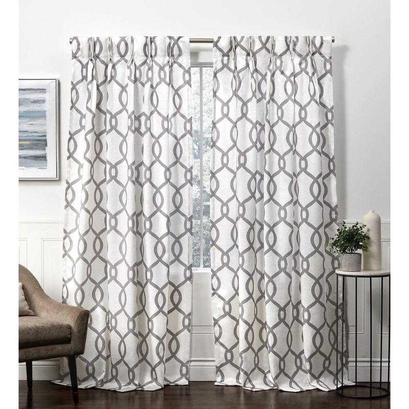 ATI Home Kochi Linen Blend Hidden Tab Top Sheer Panel Pair
