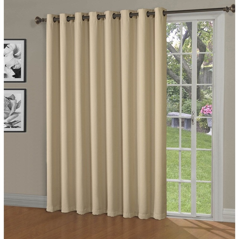 Bella Luna Lumiere Blackout Patio Door Extra Wide 84-inch Grommet Curtain Panel - 108 x 84 in. - 108 x 84 in.