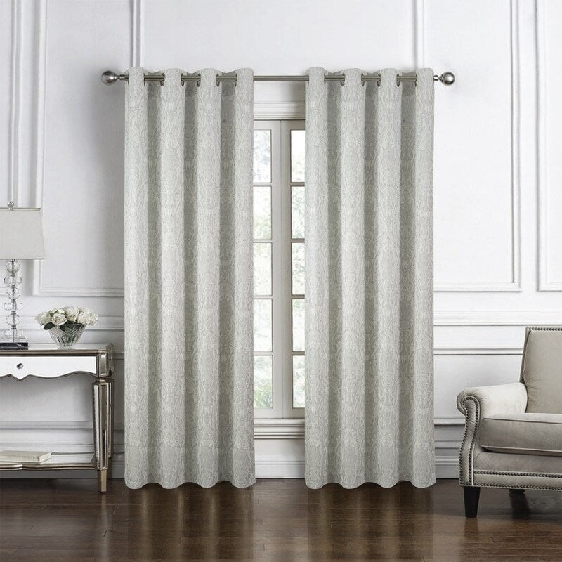 Bridge Jacquard Single Grommet Curtain Panel - (1x) 54 x 84 in.