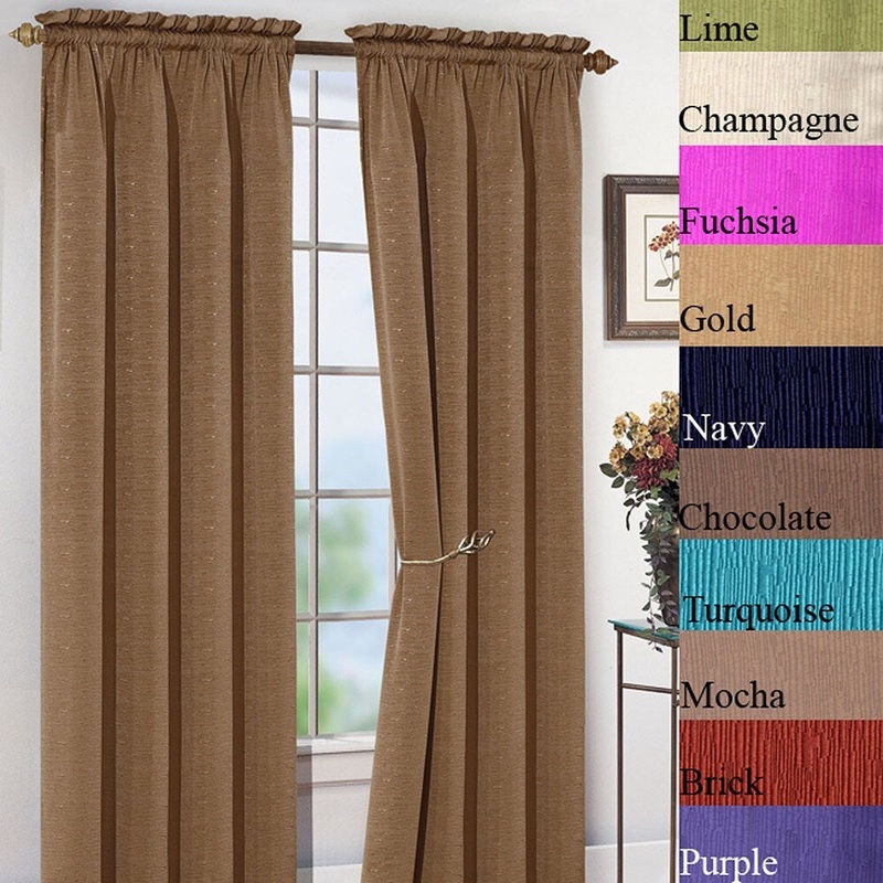 Samantha 84-inch Jacquard Curtain Panel Pair