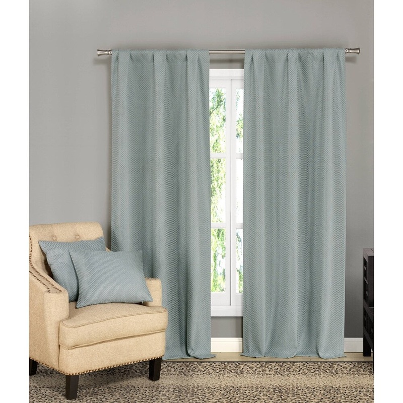 Anzet Pole Top Window Curtain Panel Pair Set of Two with Decorative Pillow Shells - 38x84" + 18x18" - 38x84" + 18x18"