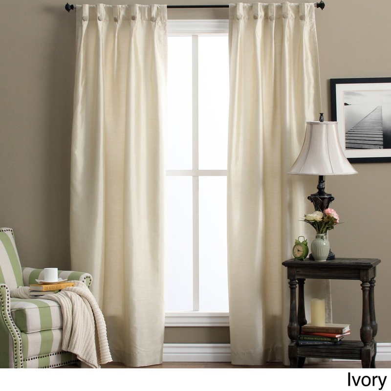 Artisan Double Width Box-pleated Back Tab Curtain Panel Pair