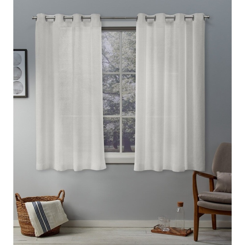 ATI Home Belgian Sheer Grommet Top Curtain Panel Pair