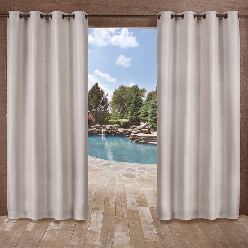 ATI Home Delano Indoor/Outdoor Grommet Top Curtain Panel Pair