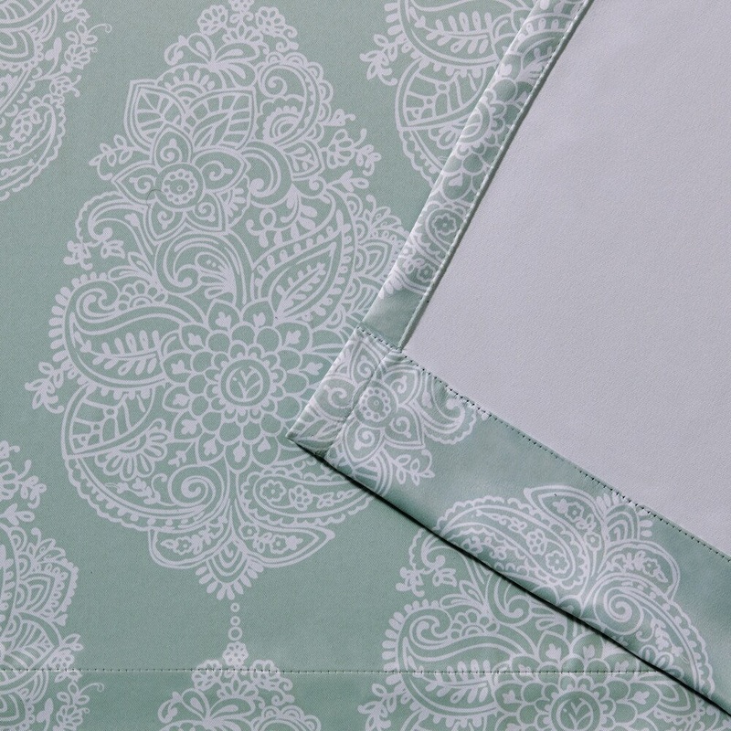ATI Home Queensland Sateen Blackout Grommet Top Curtain Panel Pair