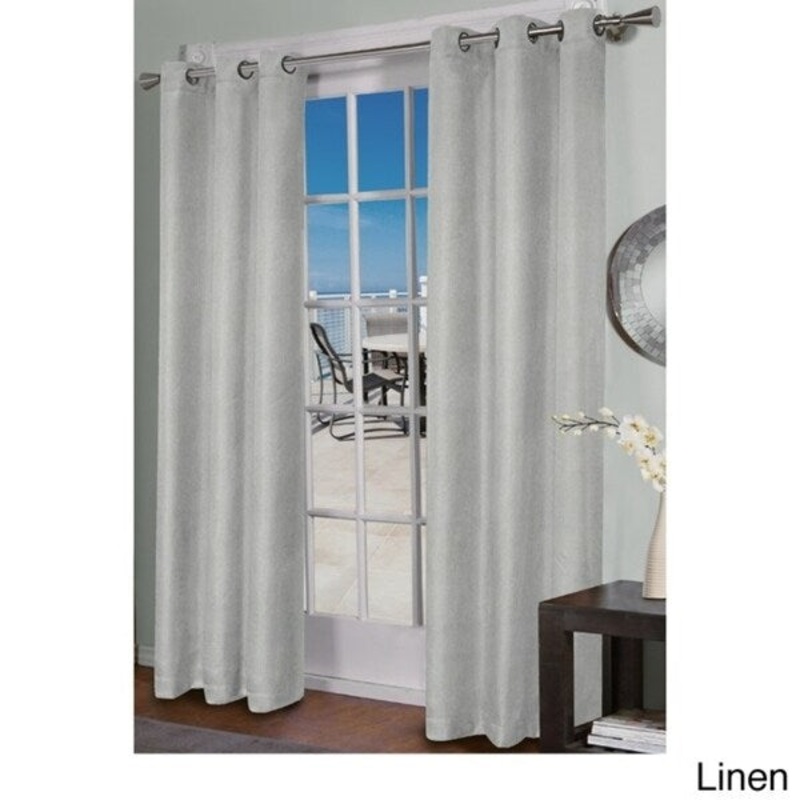 ATI Home Residence Faux Silk 84-inch Marseilles Curtain Panel Pair