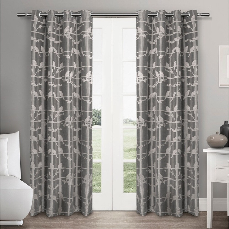 ATI Home Lovebirds Curtain Panel Pair with Grommet Top - 54X84