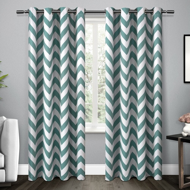 ATI Home Mars Thermal Woven Blackout Grommet Top Curtain Panel Pair