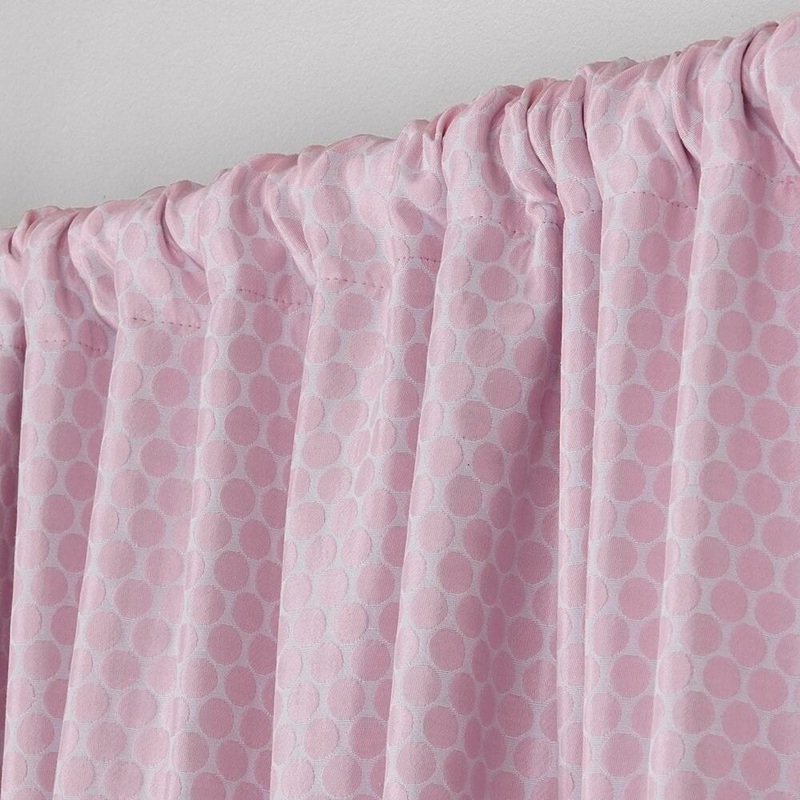 ATI Home Polka Dot Woven Blackout Rod Pocket Top Curtain Panel Pair