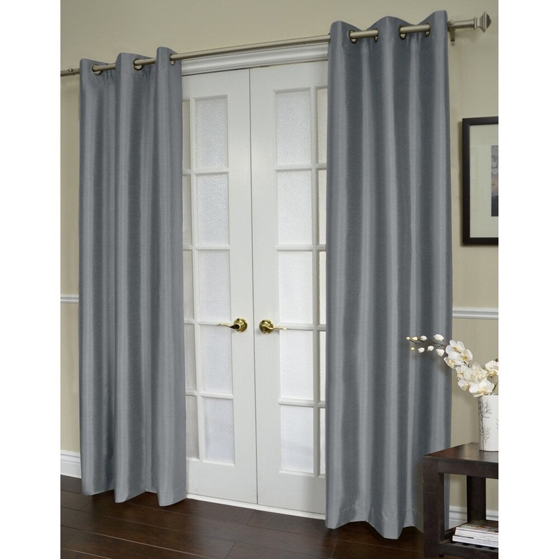 ATI Home Shantung Steel Blue 84-inch Thermal Grommet Panel Pair - steel blue - steel blue