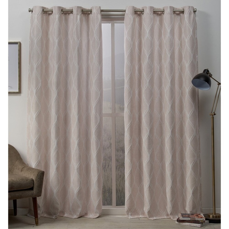 ATI Home Sonos Ogee Textured Grommet Top Curtain Panel Pair