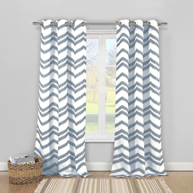 Linen Look Vera Pole Top Curtain Panel Pair - 37x84