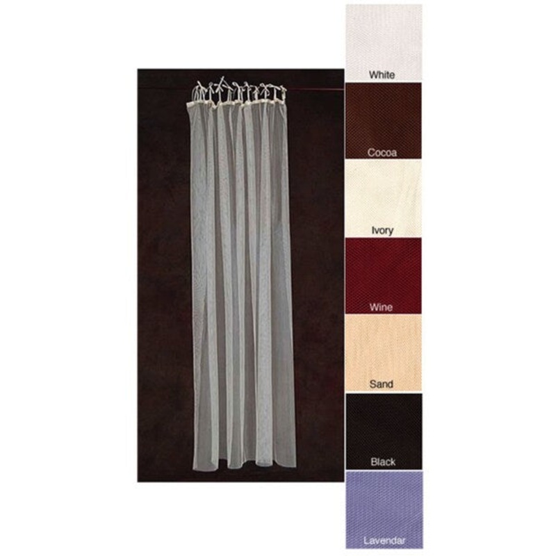 Sheer Netting Tab Top 87-inch Curtain Panel Pair - 64 x 87