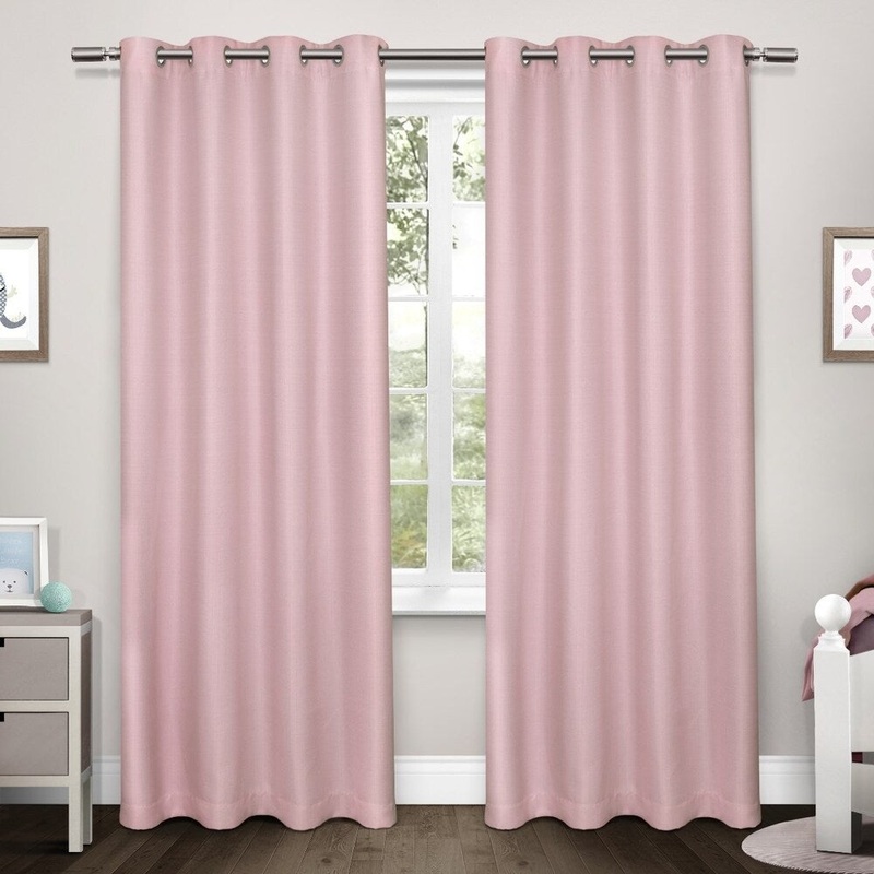 ATI Home Tweed Thermal Woven Blackout Grommet Top Curtain Panel Pair - 52x84