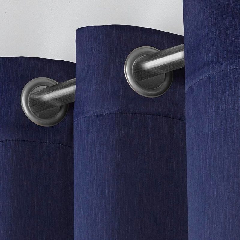ATI Home Woven Thermal Woven Blackout Grommet Top Curtain Panel Pair