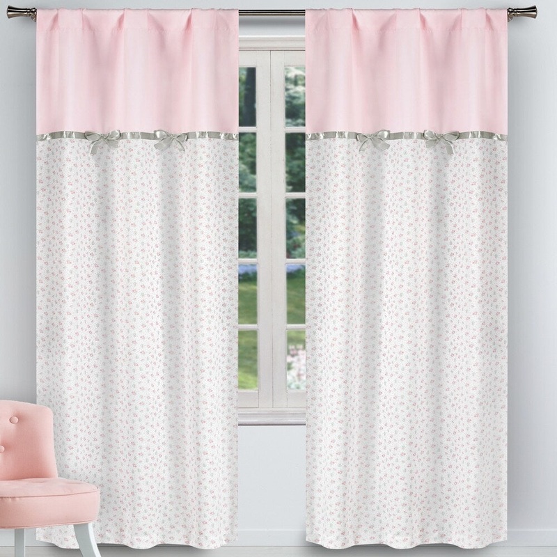 Bonnie Printed Pole Top Window Curtain Panel Pair Set Of Two - 37x84"