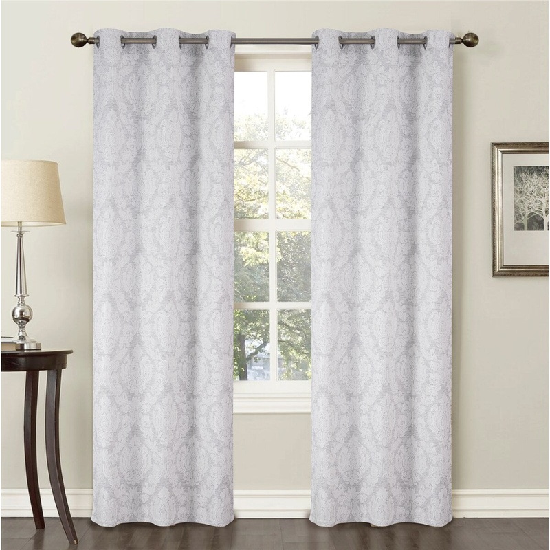 Bridgeport Jacquard Window Curtain Panel 90" - Machine Wash