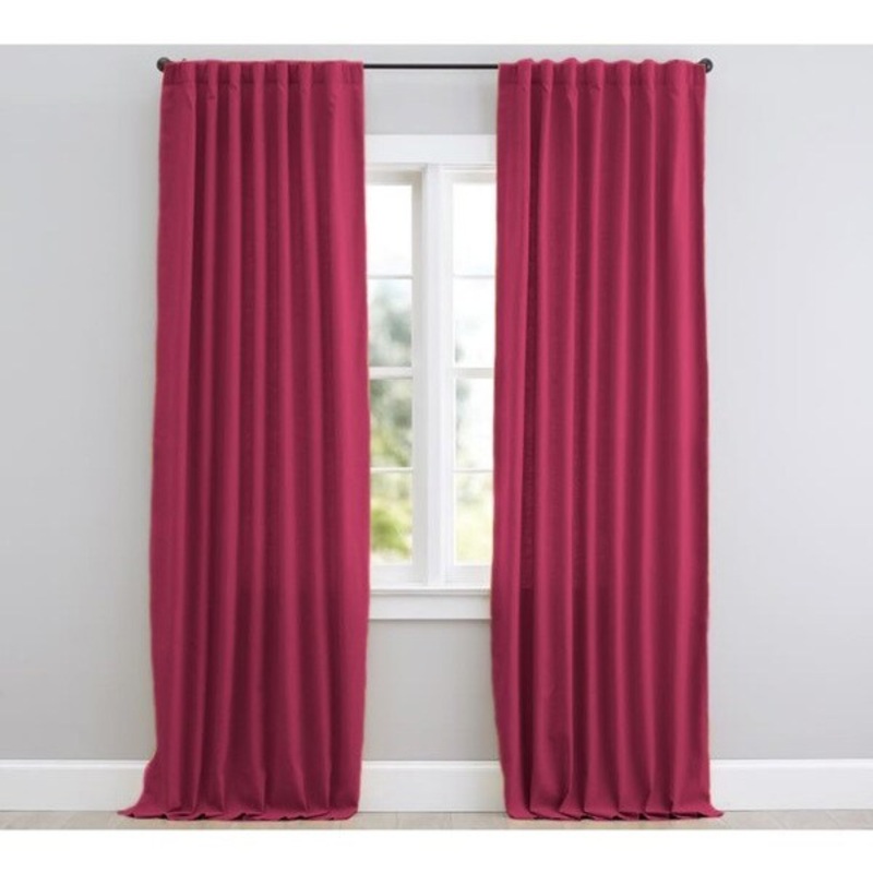 Solid Thermal Blackout Window Curtain Backtab/Rod Pocket Panel Pair