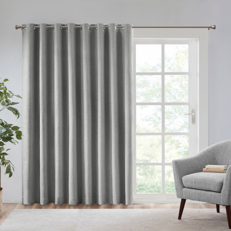 SunSmart Arlie Printed Heathered Extra Wide Blackout Window Patio Panel - 100x84"
